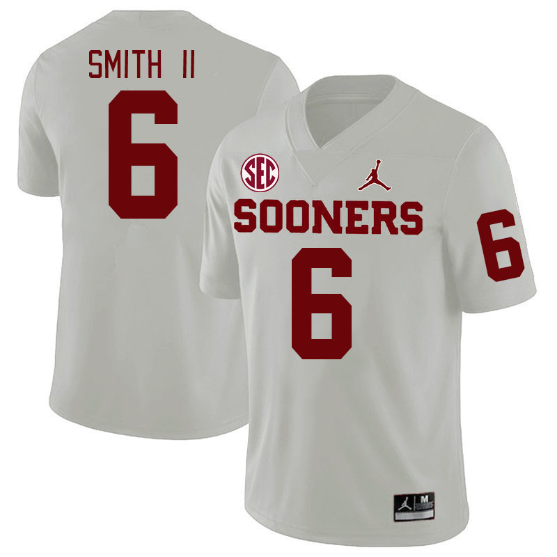 Men #6 Nigel Smith II Oklahoma Sooners 2024 SEC Conference College Football Jerseys-White